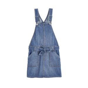 OshKosh B’gosh Girls Denim Belted Jumper Dress 12 Upstate Blue